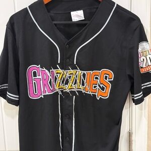 Black Grizzlies Baseball Jersey